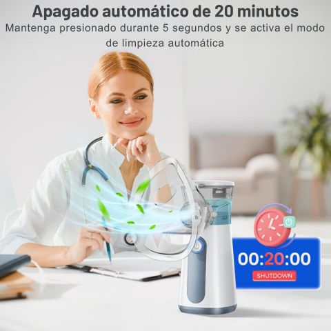 AireVital®- Nebulizador Recargable Silencioso// para niños y adultos