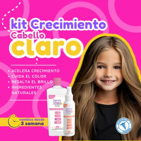 Esencia Mágica KIDS CRECIMIENTO CUIDADO Y REPARACIÓN 👑 (Shampoo + Spray + Peine Gratis)