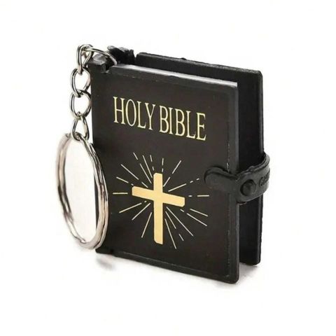 📿 Lleva la Protección Divina Contigo: Mini Llavero de la Santa Biblia - Paquete de 5✨