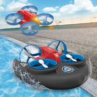 Dron TodoTerreno 3 en 1 //🚁Vuela,🚗 corre y 🌊navega sin límites🎁(incluye 4 Repuestos de hélices)🎁