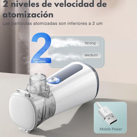 AireVital®- Nebulizador Recargable Silencioso// para niños y adultos