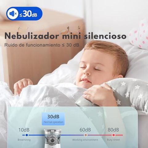 AireVital®- Nebulizador Recargable Silencioso// para niños y adultos