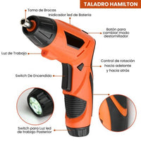 Taladro Hamilto™ Tipo Taladro Y Destornillador Automatico